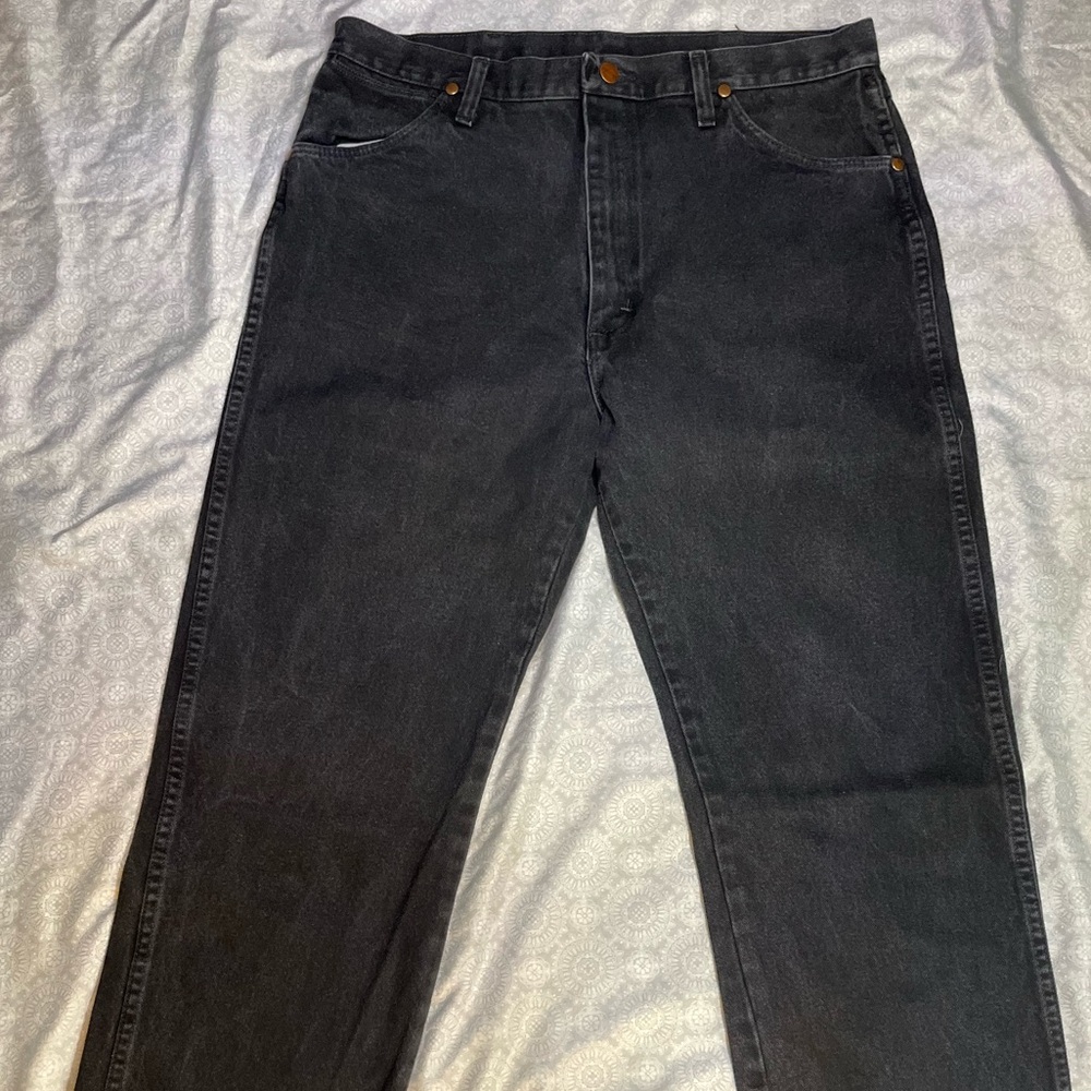 Wrangler Black Straight Jeans Classic Fit